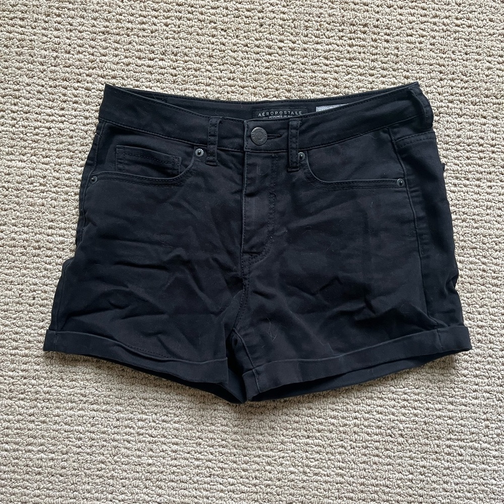 Aeropostale Black Jean Shorts Casual Denim